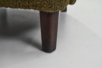 Mid Century Upholstered Olive Green Armchair Europe Mid 20th Century