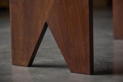 Mid Century Walnut Bench France Late 20th Century