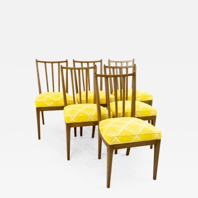 Mid Century Walnut Dining Chairs Set of 6