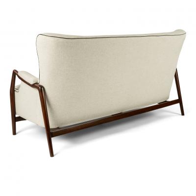 Mid Century Walnut Italian Sofa