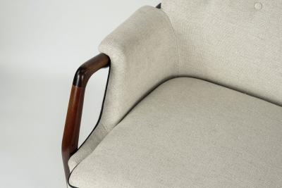 Mid Century Walnut Italian Sofa