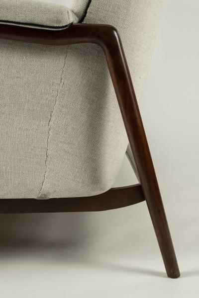 Mid Century Walnut Italian Sofa