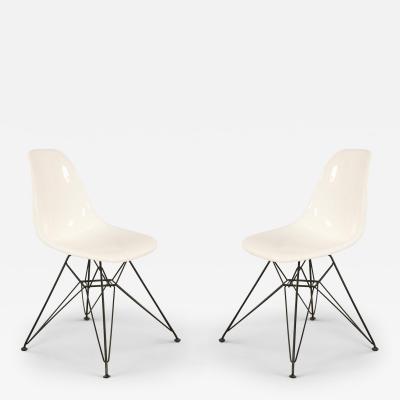 Mid Century White Molded Plastic Shell Chairs