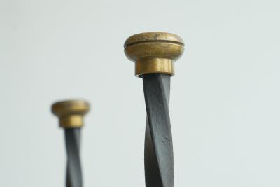 Mid Century Wine Rack in Wrought Iron Brass 1960s