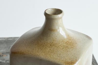 Mid Century Wood Imprint Studio Pottery Vase 1960s