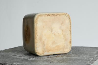 Mid Century Wood Imprint Studio Pottery Vase 1960s