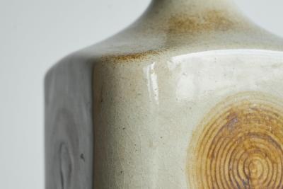 Mid Century Wood Imprint Studio Pottery Vase 1960s
