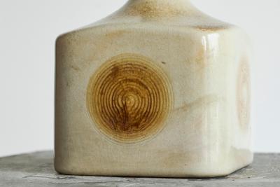 Mid Century Wood Imprint Studio Pottery Vase 1960s