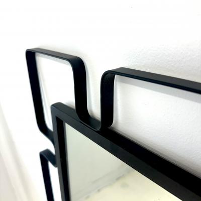 Mid Century Wrought Iron Mirror in the Manner of Jean Rogere 