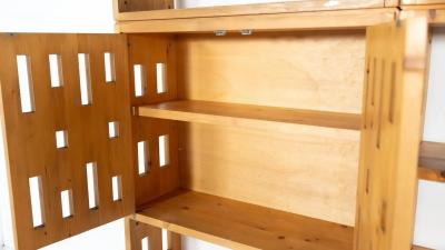 Mid Century modern Pine Bookcase Italy 1970s