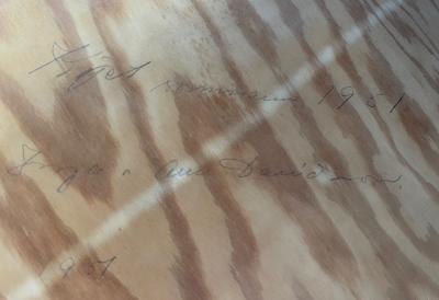 Mid Century modern marquetry inlaid birch chest of drawers possibly Swedish