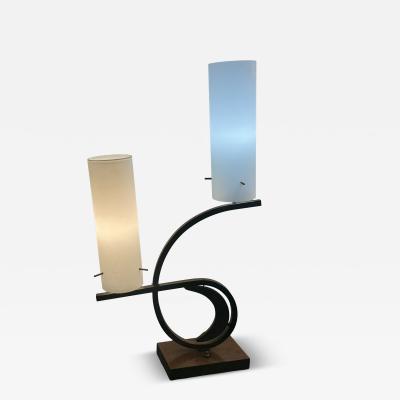 Mid Century satin glass Lamps