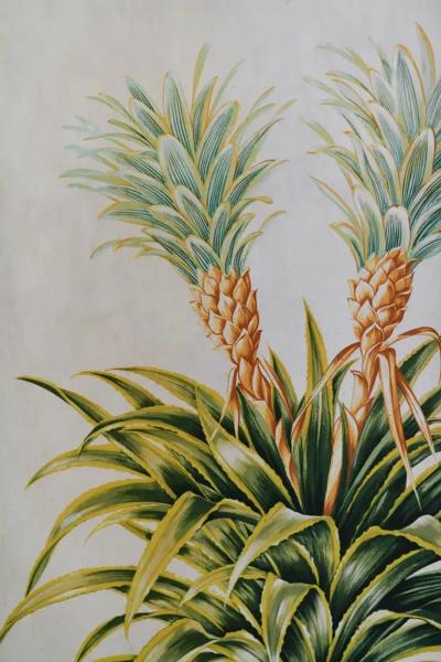 Mid Century tapestry with rush structure