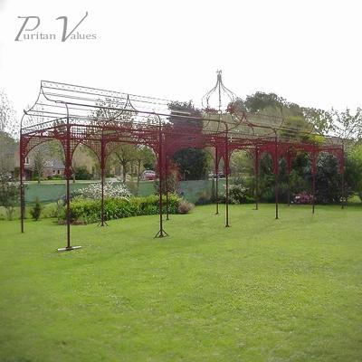 Mid Victorian Moorish wrought cast iron pergola or decorative garden structure