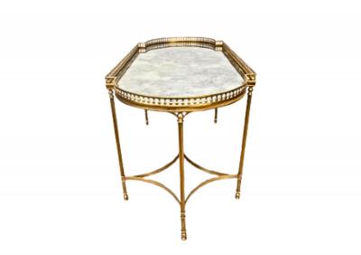 Mid century Bagues Style Gallery Top Brass Coffee Table