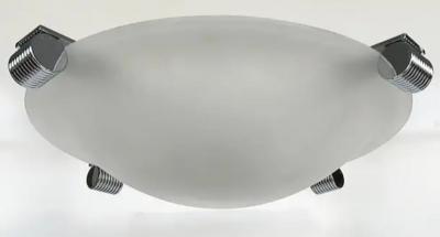 Mid century Chrome Semi flush Mount Ceiling Fixture in Acrylic