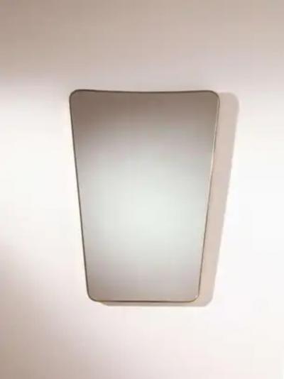 Mid century Italian mirror with brass frame Italian craftsmanship early 1960s