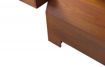 Mid century King Headboard in American Walnut with Integrated Nightstands
