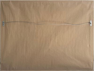 Mid century Modern Abstract Painting In Saturated Hues Newly Framed