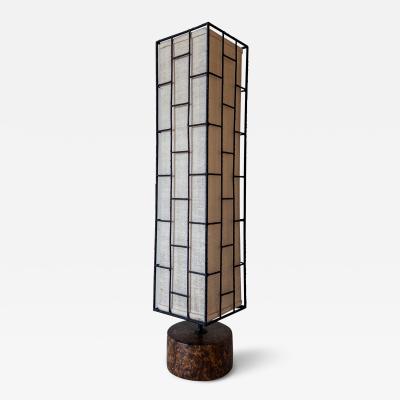 Mid century Modern Metal And Fabric Floor Lamp