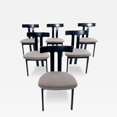 Mid century Modern Set of 6 Chairs in the style of Luigi Vaghi 1960s