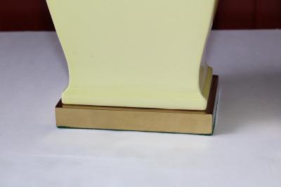 Mid century Modern Yellow Pottery Table Lamps