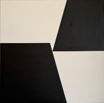 Mid century Raymond MacMahon Abstract Hard Edge Painting