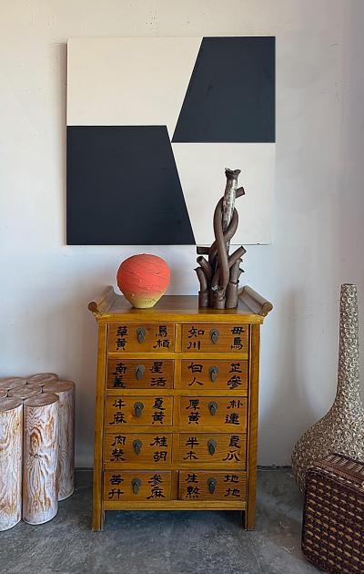 Mid century Raymond MacMahon Abstract Hard Edge Painting