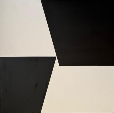 Mid century Raymond MacMahon Abstract Hard Edge Painting