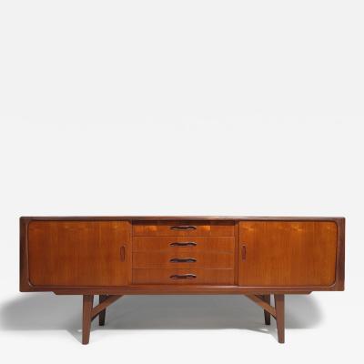Mid century Scandinavian Low Teak Sideboard Media Credenza