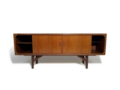 Mid century Scandinavian Teak Media Dining Credenza with Bar 68 