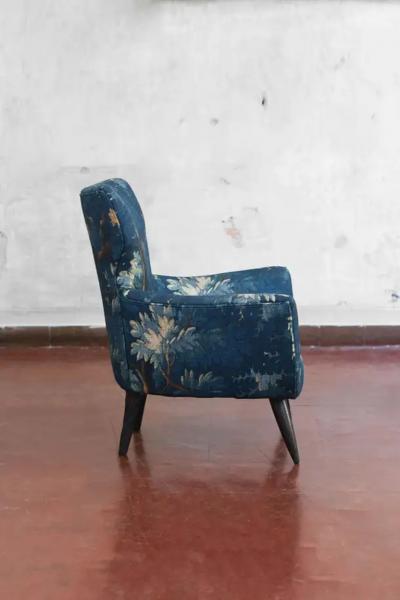 Mid century Sofa and Pair of Berg re Armchairs Set with Dedar Fabric Upholstery