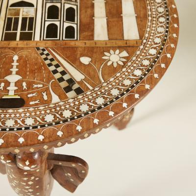 Mid century Taj Mahal Anglo Indian rosewood side table