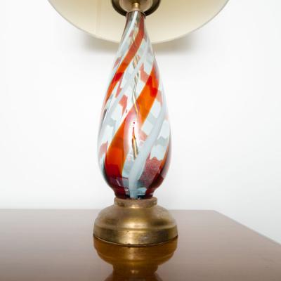 Mid century modern glass lamp