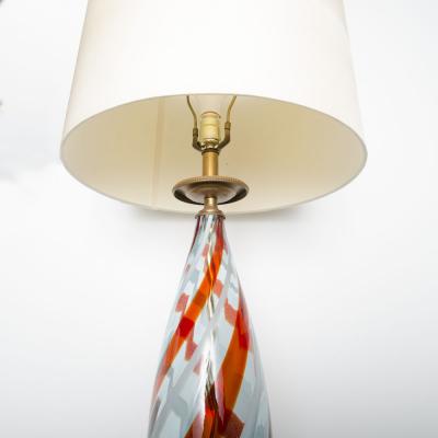 Mid century modern glass lamp