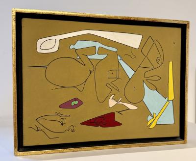 Mid century painting by Phillip Wilburn Santa Fe NM America 1968