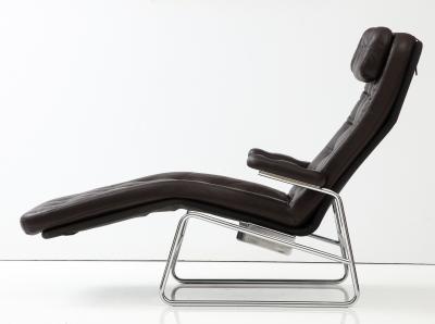 MidCentury Modern Chrome Framed Chaise