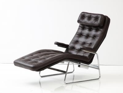 MidCentury Modern Chrome Framed Chaise