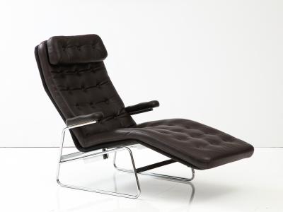 MidCentury Modern Chrome Framed Chaise
