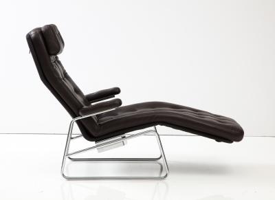 MidCentury Modern Chrome Framed Chaise