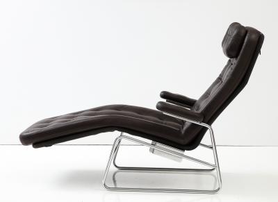 MidCentury Modern Chrome Framed Chaise