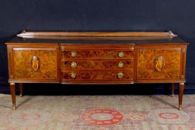 Midcentury Bed Room Set with Two Nightstands and Dressing Paolo Buffa Style