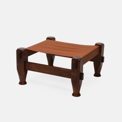 Midcentury Brazilian Stools in Pine and Saddle Leather