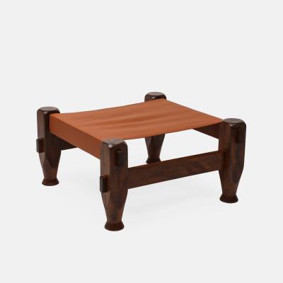 Midcentury Brazilian Stools in Pine and Saddle Leather