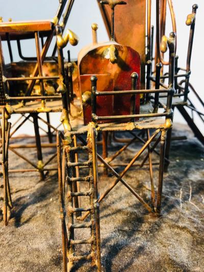 Midcentury Brutalist Oil Rig Tower Sculpture