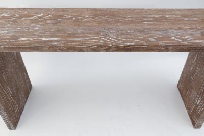 Midcentury Cerused Oak Console