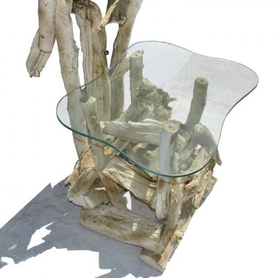 Midcentury Drift Wood Standing Table Lamp