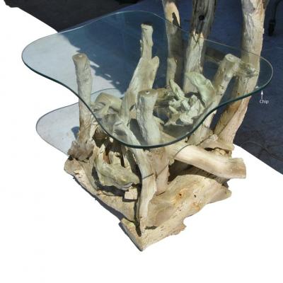 Midcentury Drift Wood Standing Table Lamp
