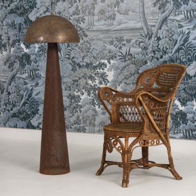 Midcentury French Rigitulle Tole Floor Lamp in the Manner of Mathieu Mat got