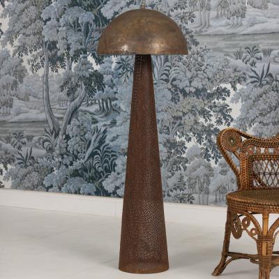 Midcentury French Rigitulle Tole Floor Lamp in the Manner of Mathieu Mat got